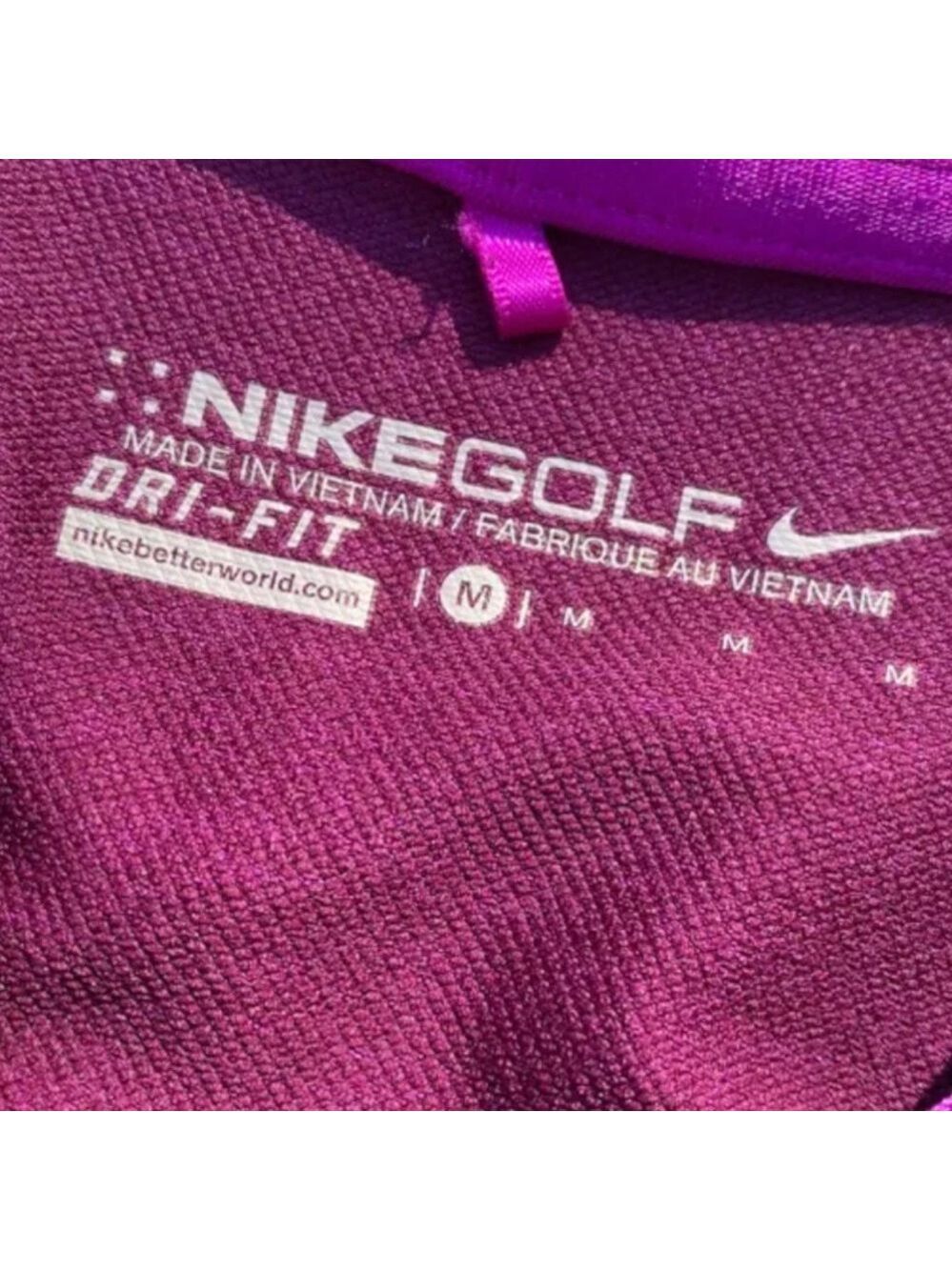 💗⛳ Nike Golf Dri-FIT Sleeveless Polo Top Size M Pink Purple Racerback Athletic - Picture 8 of 10